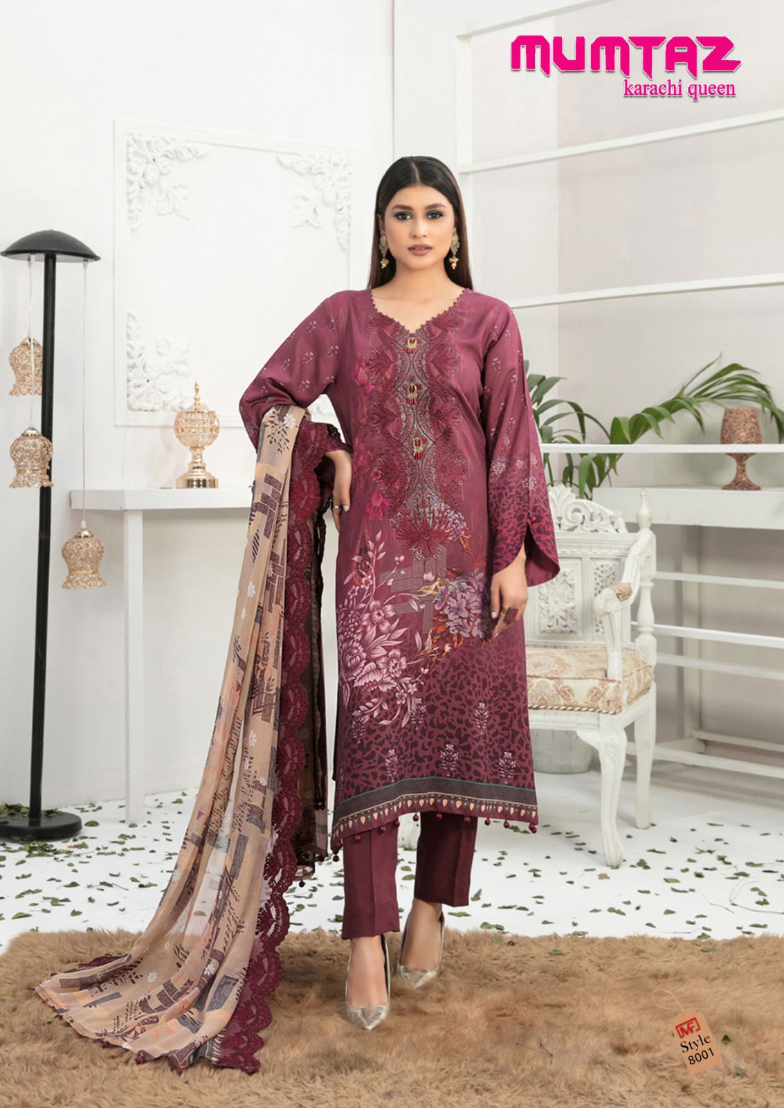 Mumtaz Karachi Queen Vol 8 By Madhav Karachi Cotton Dress Material